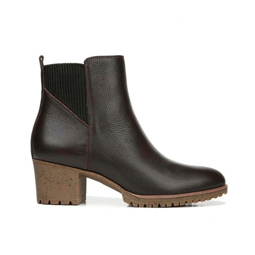 Dr. Scholl's | Lively Heeled Bootie in Brown Leather Size 7.5